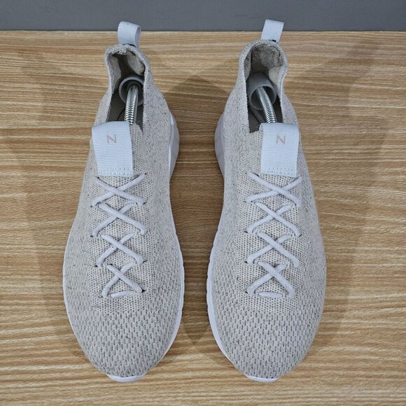 NEW Nisolo Athleisure Eco Knit Sneaker Womens 7.5 Oatmeal White Casual Neutral - Picture 4 of 12